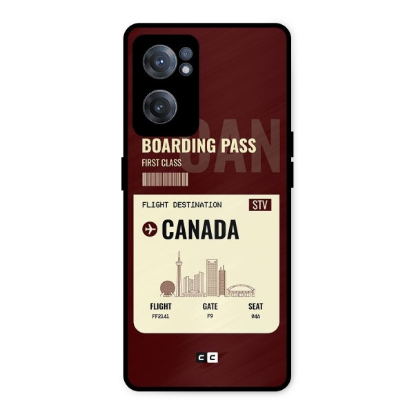 Canada Boarding Pass Metal Back Case for OnePlus Nord CE 2 5G