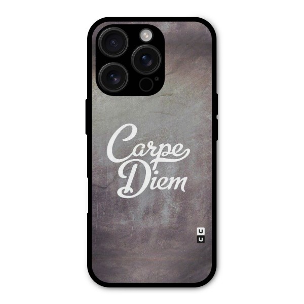 Carpe Diem Rugged Metal Back Case for iPhone 16 Pro