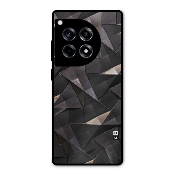 Carved Triangles Metal Back Case for OnePlus 12R