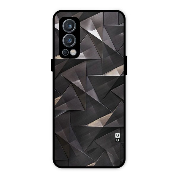 Carved Triangles Metal Back Case for OnePlus Nord 2 5G