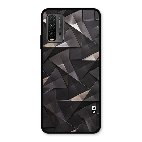 Carved Triangles Metal Back Case for Redmi 9 Power