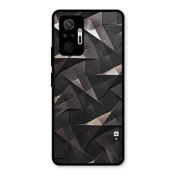 Carved Triangles Metal Back Case for Redmi Note 10 Pro