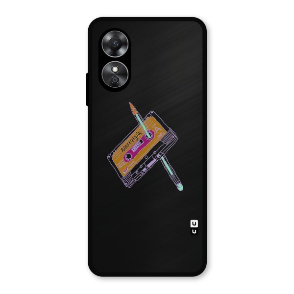Casette Nostalgia Metal Back Case for Oppo A17