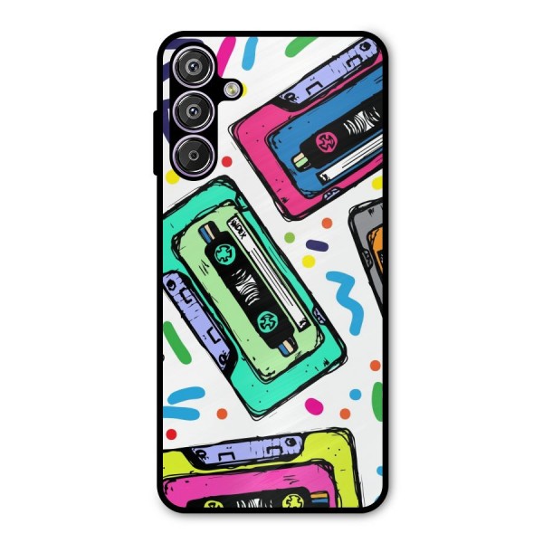 Cassette Pattern Metal Back Case for Galaxy F15