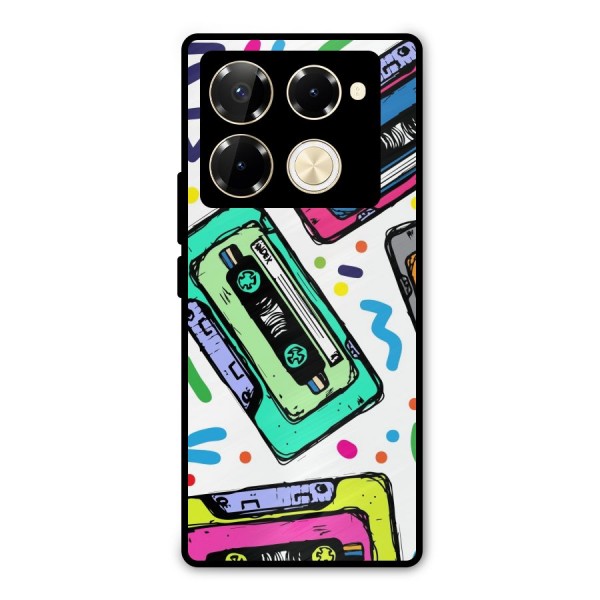 Cassette Pattern Metal Back Case for Infinix Note 40 Pro