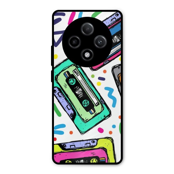 Cassette Pattern Metal Back Case for Oppo F27 Pro Plus
