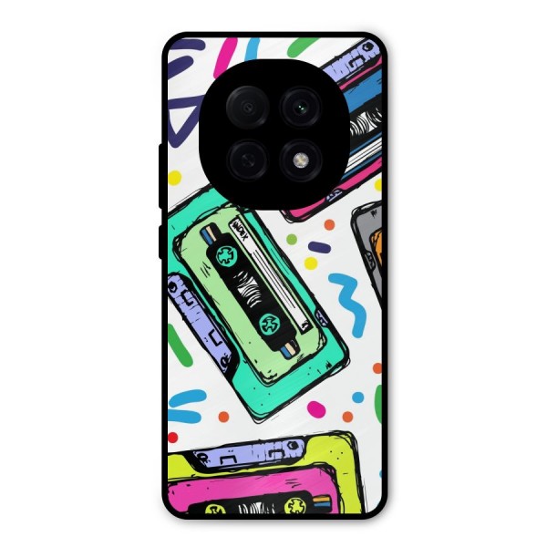 Cassette Pattern Metal Back Case for Oppo F29 Pro