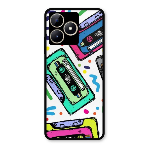 Cassette Pattern Metal Back Case for Realme C53