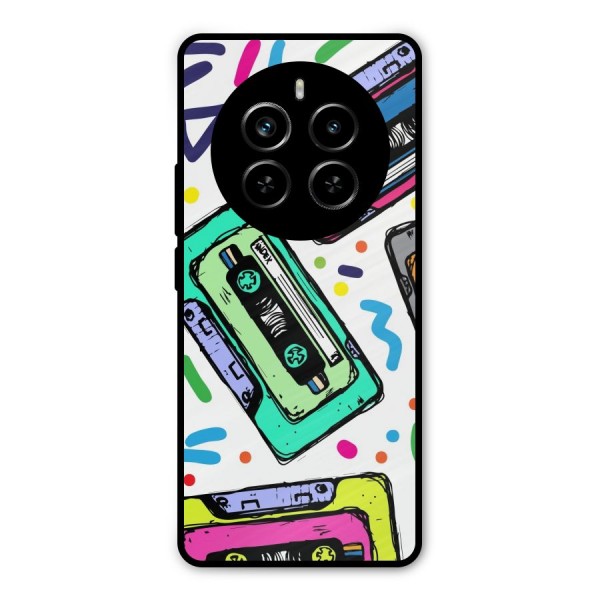Cassette Pattern Metal Back Case for Realme P1 Pro
