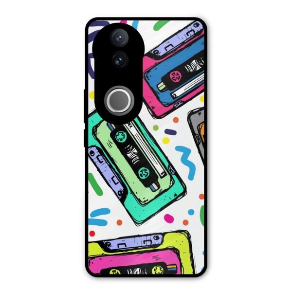 Cassette Pattern Metal Back Case for Vivo V50e