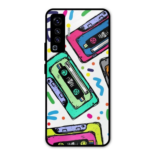 Cassette Pattern Metal Back Case for Vivo X50