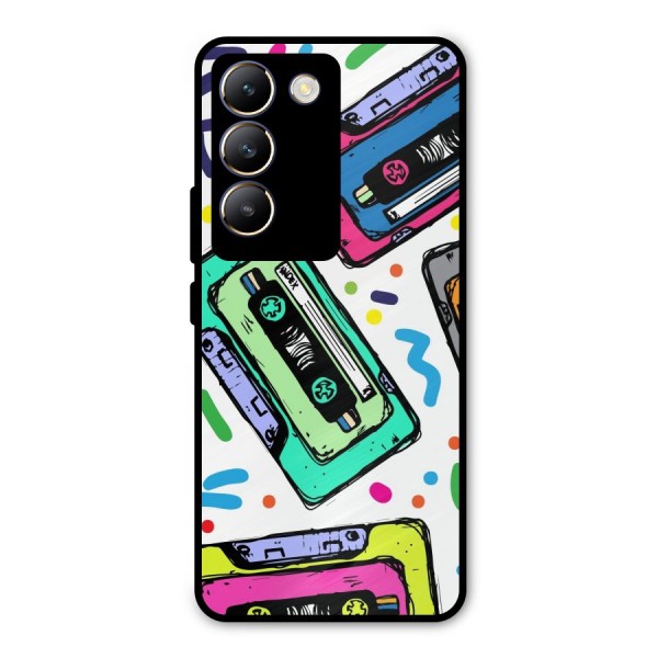 Cassette Pattern Metal Back Case for Vivo Y200e