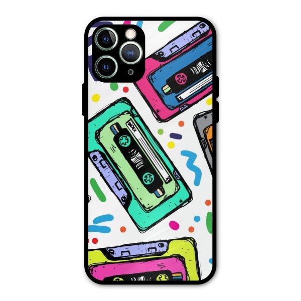 Cassette Pattern Metal Back Case for iPhone 11 Pro Max