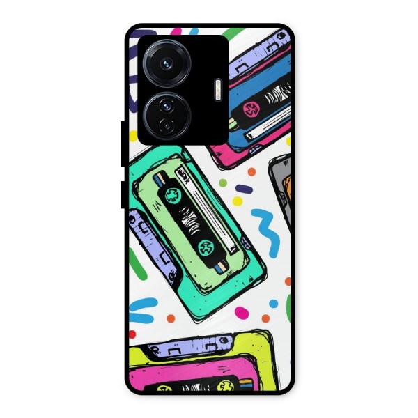 Cassette Pattern Metal Back Case for iQOO Z6