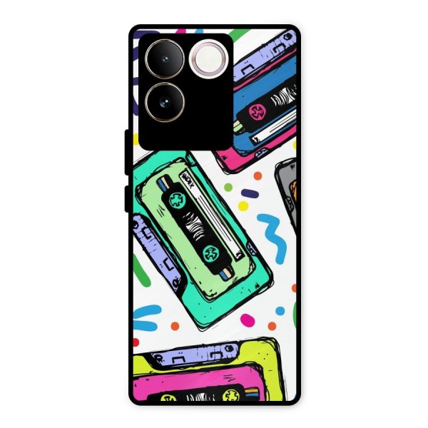 Cassette Pattern Metal Back Case for iQOO Z7 Pro