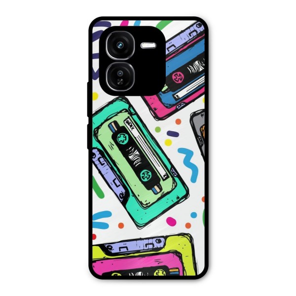Cassette Pattern Metal Back Case for iQOO Z9x