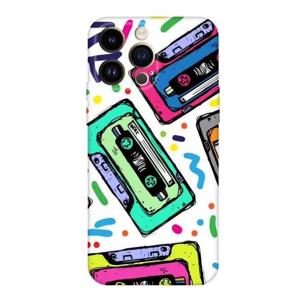 Cassette Pattern Original Polycarbonate Back Case for iPhone 14 Pro Max
