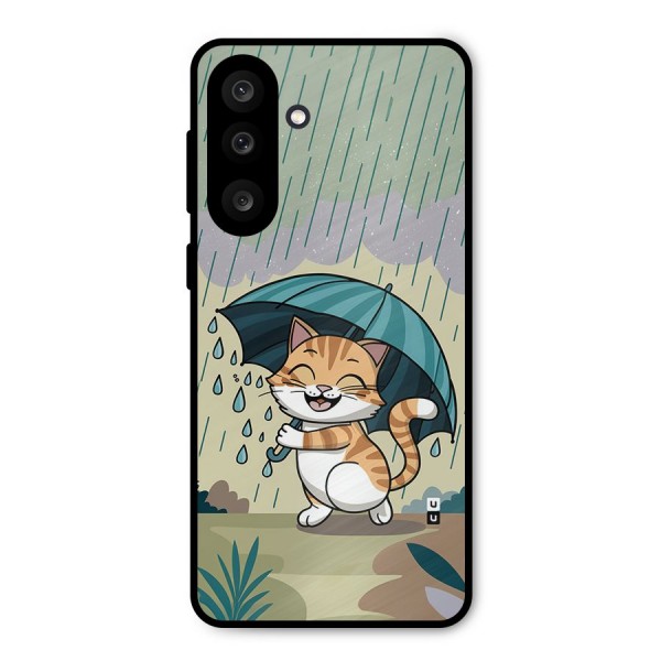 Cat In Rain Metal Back Case for Galaxy M56
