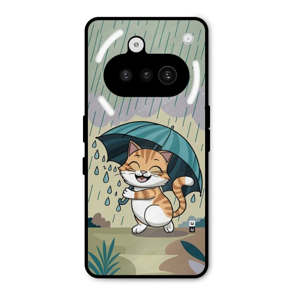 Cat In Rain Metal Back Case for Nothing Phone 3a