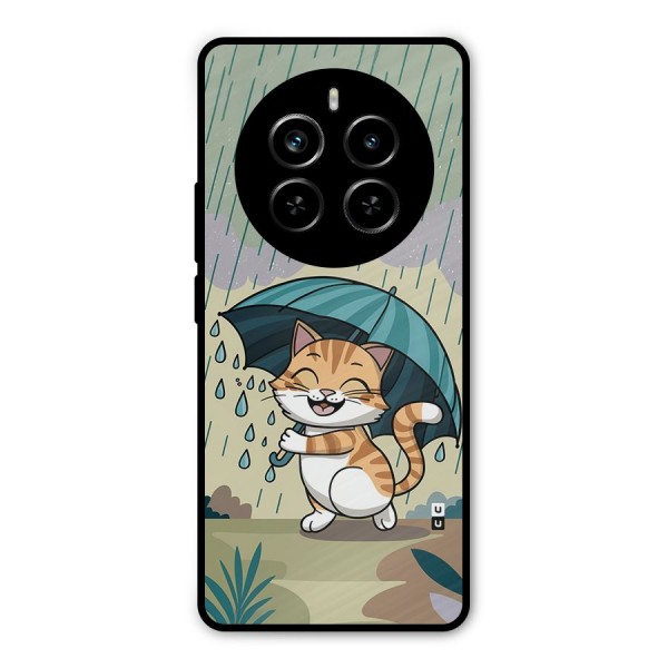 Cat In Rain Metal Back Case for Realme P1 Pro
