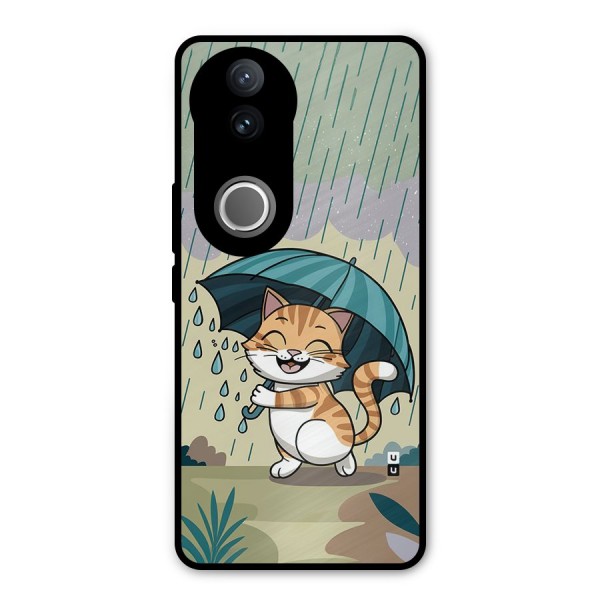 Cat In Rain Metal Back Case for Vivo V50e
