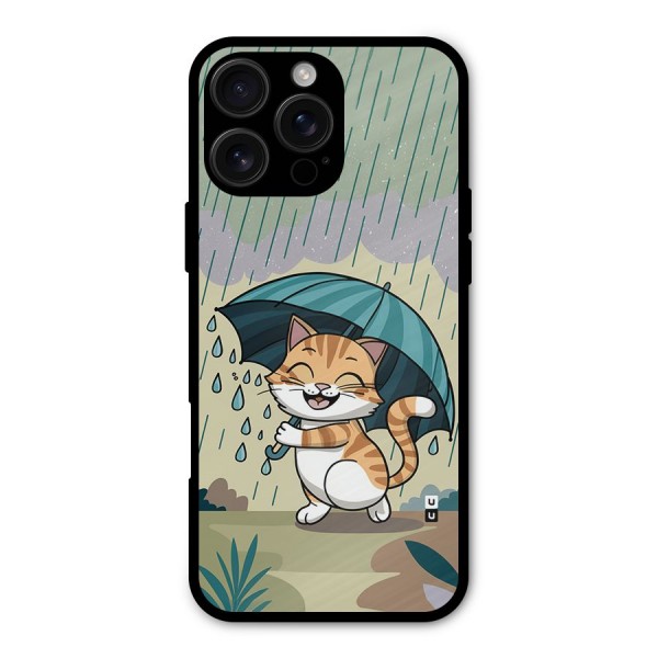 Cat In Rain Metal Back Case for iPhone 16 Pro Max