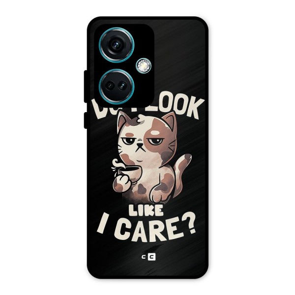 Cat Look Like Care Metal Back Case for OnePlus Nord CE 3 5G