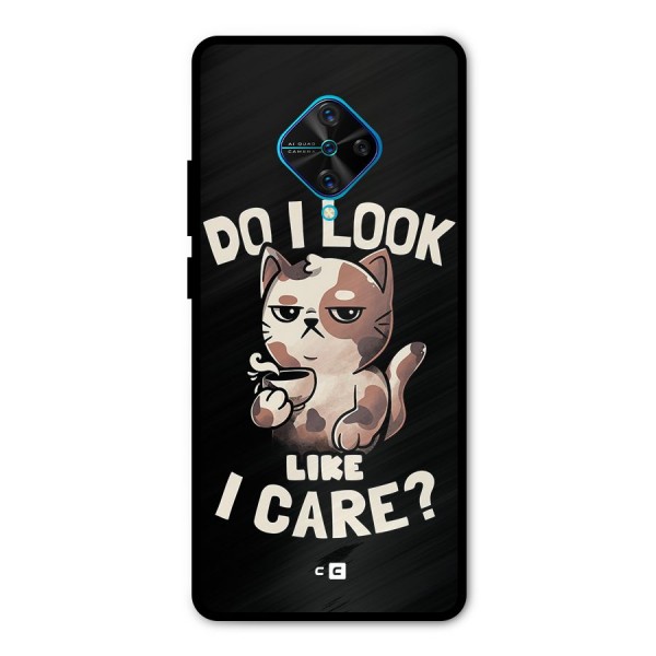 Cat Look Like Care Metal Back Case for Vivo S1 Pro