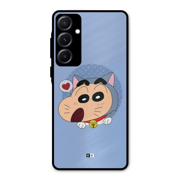 Cat Shinchan Metal Back Case for Galaxy A55