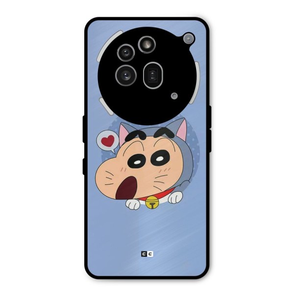 Cat Shinchan Metal Back Case for Nothing Phone 3a Pro