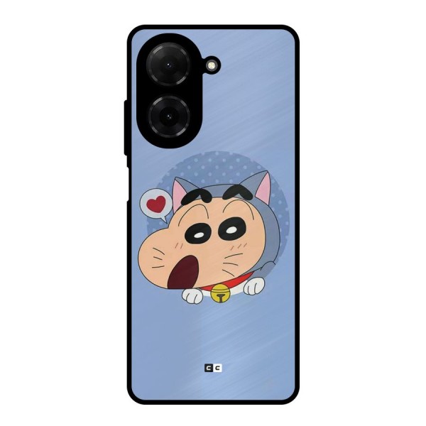 Cat Shinchan Metal Back Case for Redmi A5 4G
