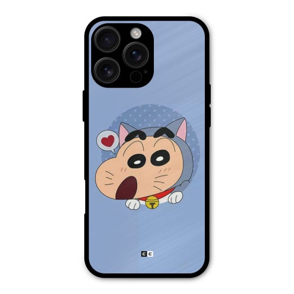 Cat Shinchan Metal Back Case for iPhone 16 Pro Max