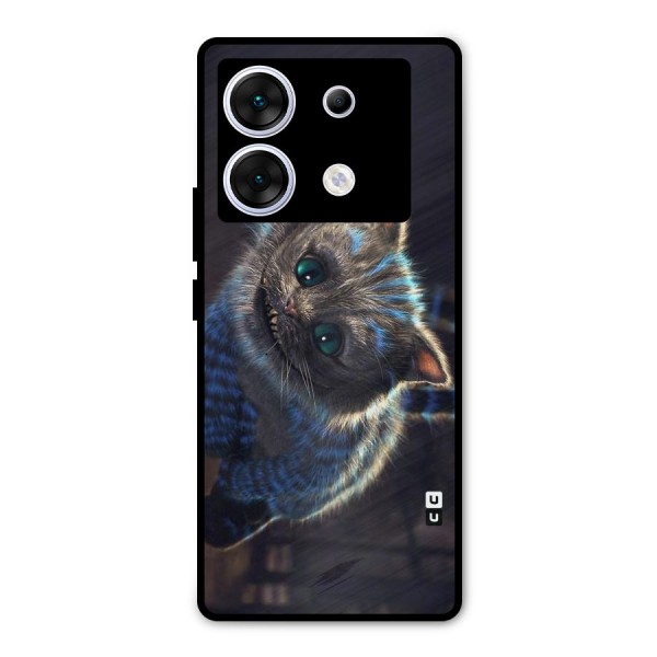 Cat Smile Metal Back Case for Infinix Zero 30 5G