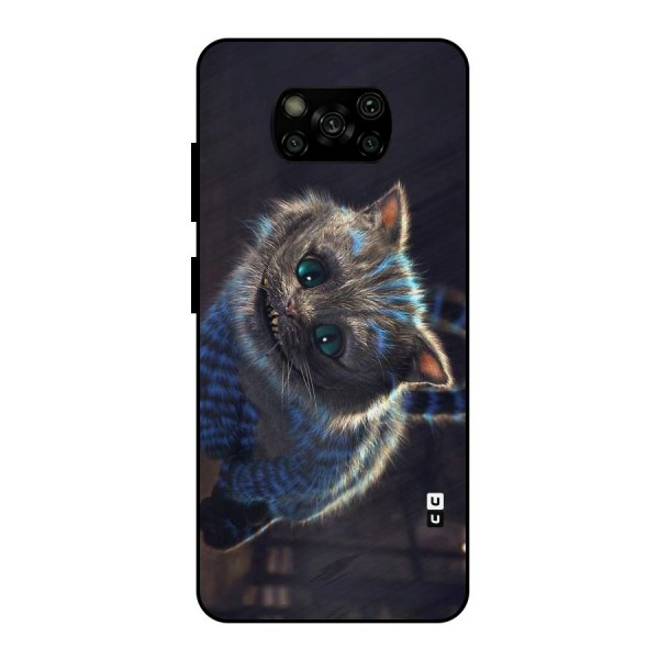 Cat Smile Metal Back Case for Poco X3