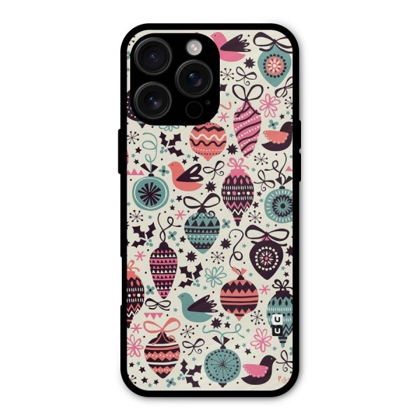 Celebration Pattern Metal Back Case for iPhone 16 Pro Max