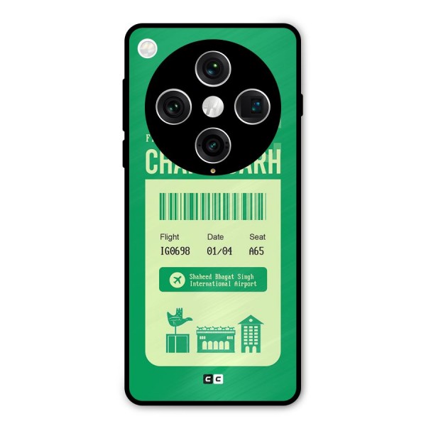 Chandigarh Boarding Pass Metal Back Case for Oppo Find X8 Pro