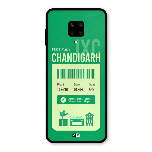 Chandigarh Boarding Pass Metal Back Case for Redmi Note 10 Lite