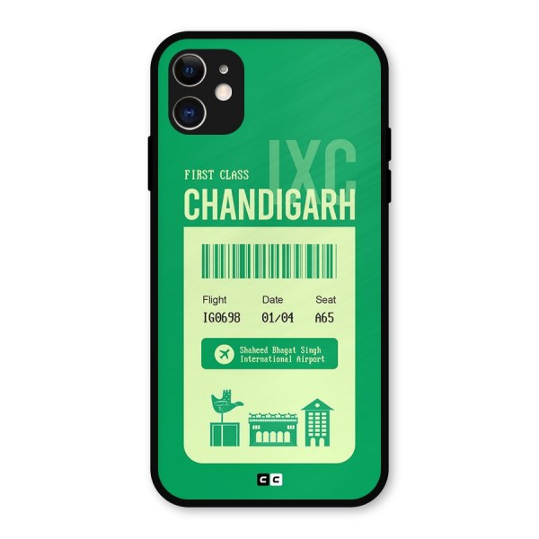 Chandigarh Boarding Pass Metal Back Case for iPhone 11