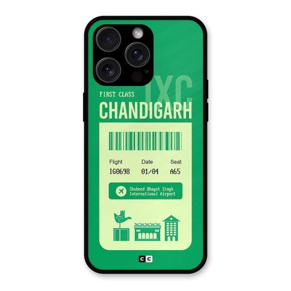 Chandigarh Boarding Pass Metal Back Case for iPhone 15 Pro Max
