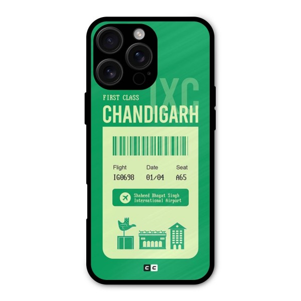 Chandigarh Boarding Pass Metal Back Case for iPhone 16 Pro Max