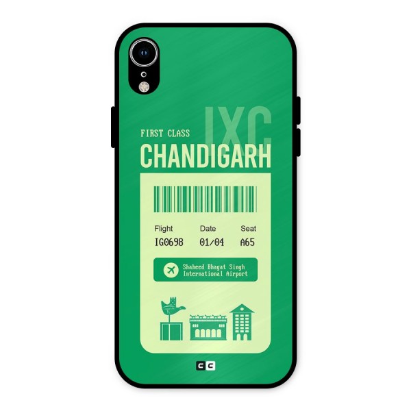 Chandigarh Boarding Pass Metal Back Case for iPhone XR