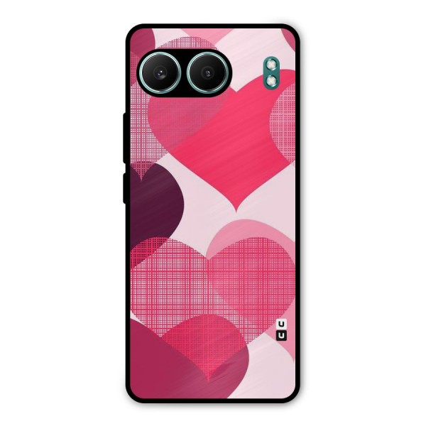 Check Pink Hearts Metal Back Case for OnePlus Nord 4