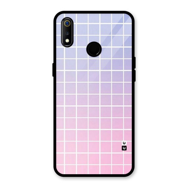 Check Shades Glass Back Case for Realme 3