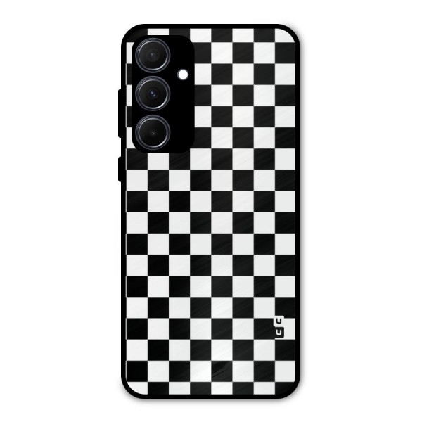 Checkerboard Metal Back Case for Galaxy A35