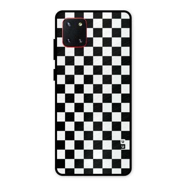 Checkerboard Metal Back Case for Galaxy Note 10 Lite