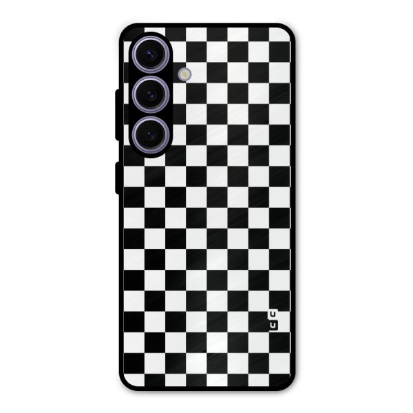 Checkerboard Metal Back Case for Galaxy S24