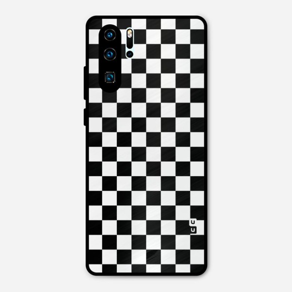 Checkerboard Metal Back Case for Huawei P30 Pro