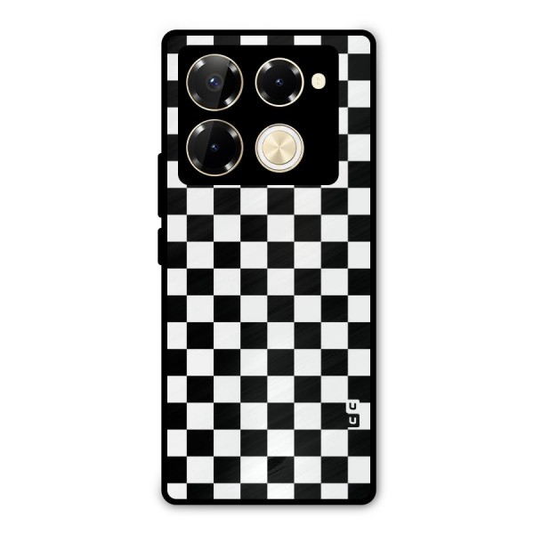 Checkerboard Metal Back Case for Infinix Note 40 Pro Plus