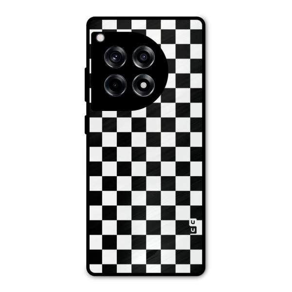 Checkerboard Metal Back Case for OnePlus 12R