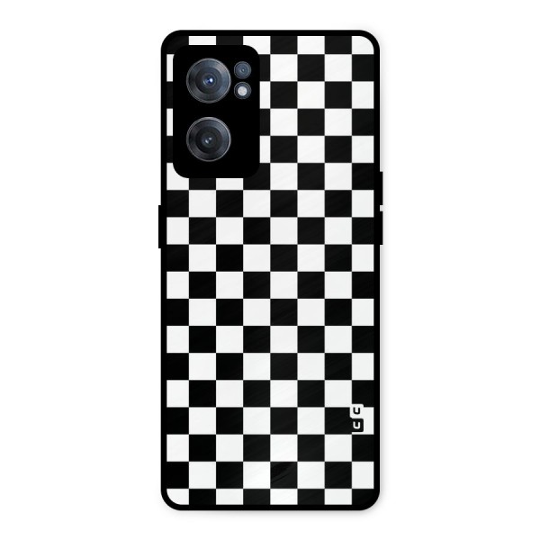 Checkerboard Metal Back Case for OnePlus Nord CE 2 5G